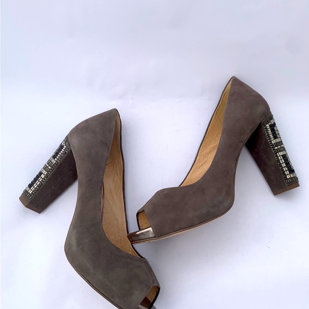 Louise et Cie leather heels gems.